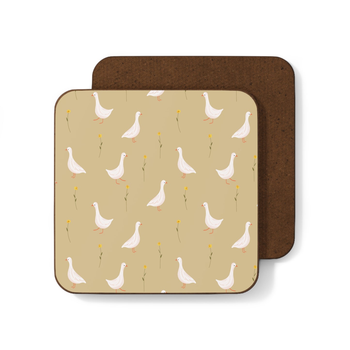 Golden Goosey - Hardboard Back Coaster